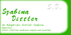 szabina dittler business card